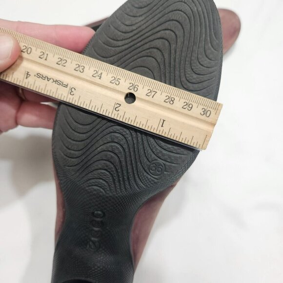 Ecco Women's Leather Mary Jane Shoes With Laces Size 36 Burgundy - Picture 11 of 12